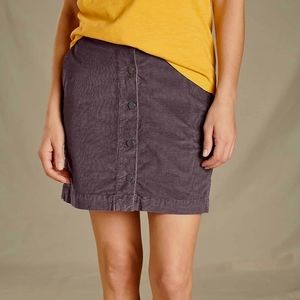 Toad & Co Women's Cruiser Corduroy Skirt Size 6 Brown